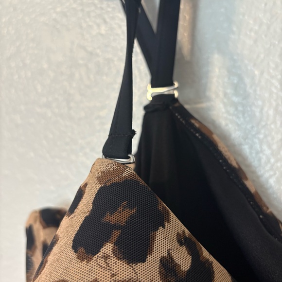 Leopard Print Swimsuit with Cheetah cover up attached size: 34/5x - Picture 9 of 11